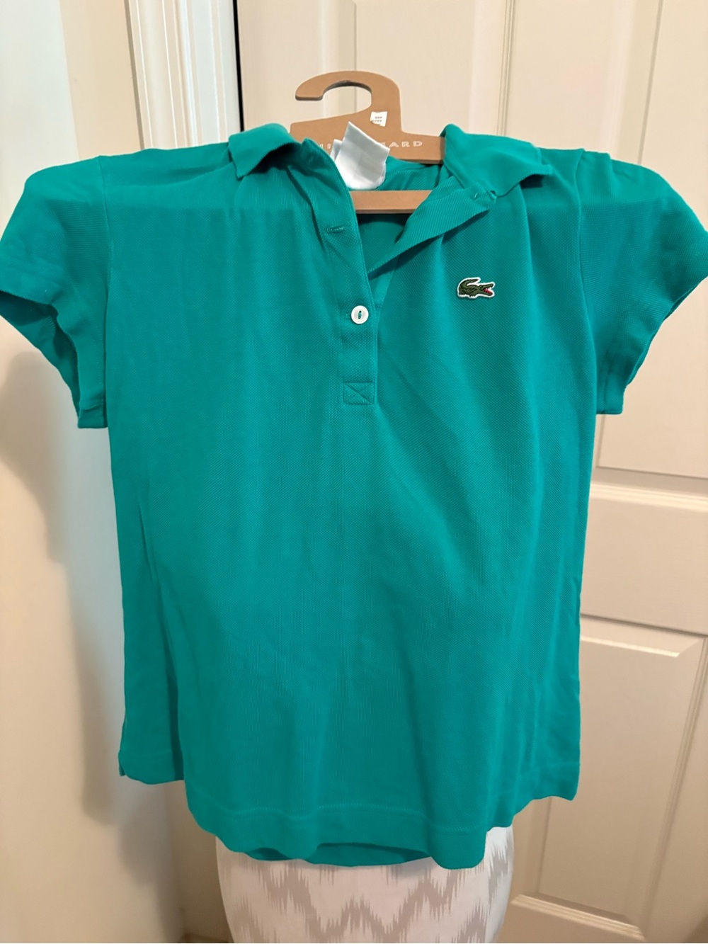 Lacoste Women's teal green new Polo Shirt size 44 $135